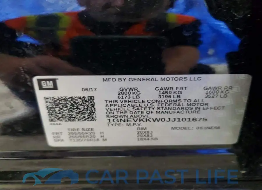 1GNEVKKW0JJ101675# 13