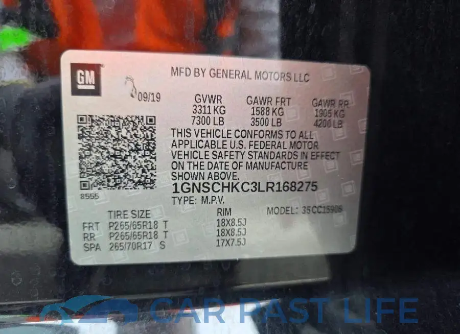 1GNSCHKC3LR168275# 10
