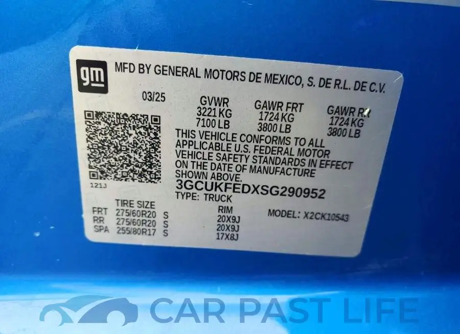 3GCUKFEDXSG290952# 12