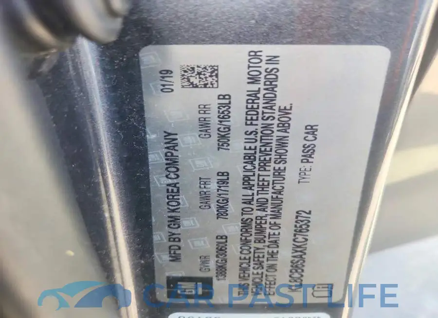 KL8CB6SAXKC765372# 12