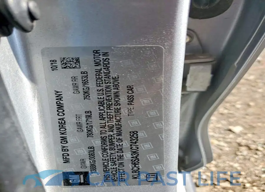 KL8CH6SA3KC743258# 12
