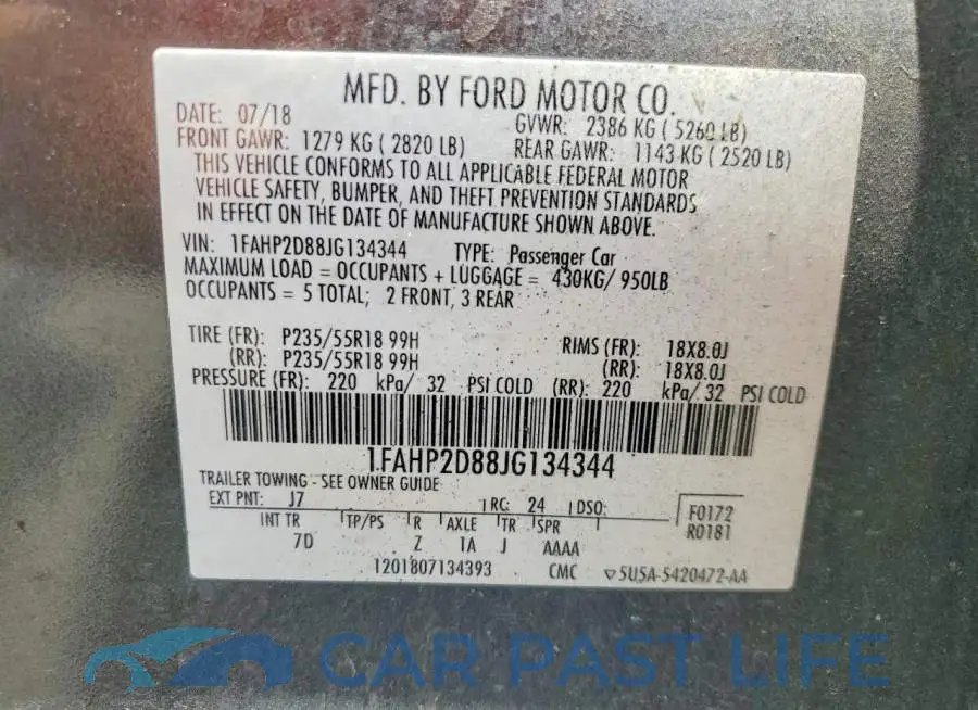 1FAHP2D88JG134344# 12