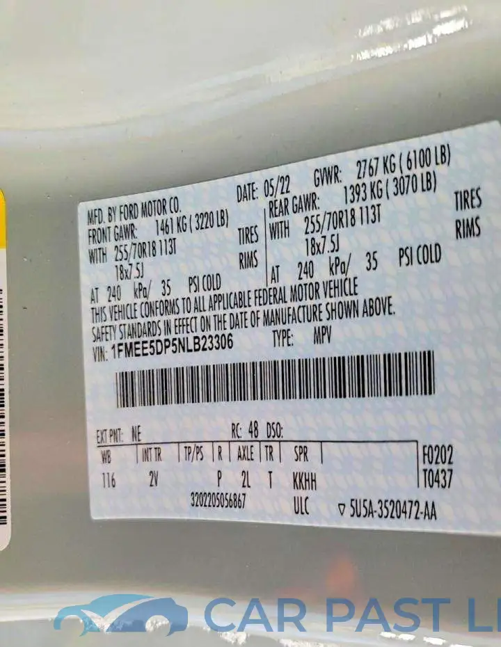 1FMEE5DP5NLB23306# 13