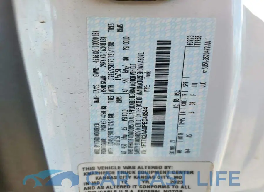 1FT7X2AA0PED46544# 12