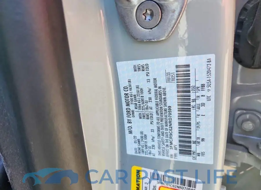 3FMCR9C62NRD70599# 12