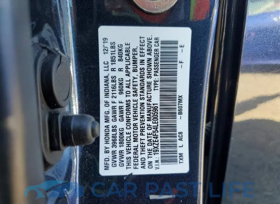 19XZE4F54LE005961# 12
