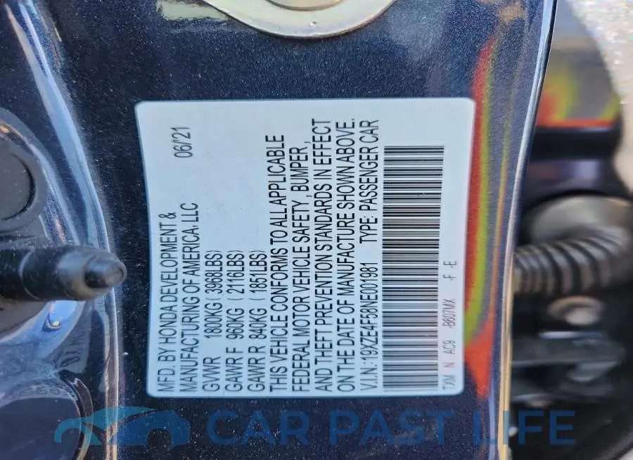 19XZE4F58NE001981# 12