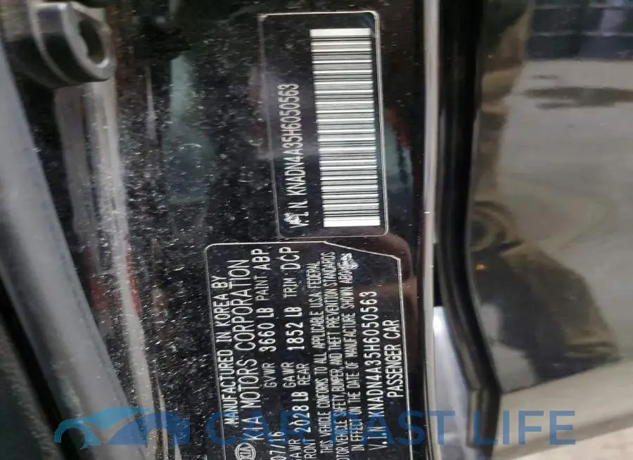 KNADN4A35H6050563# 12