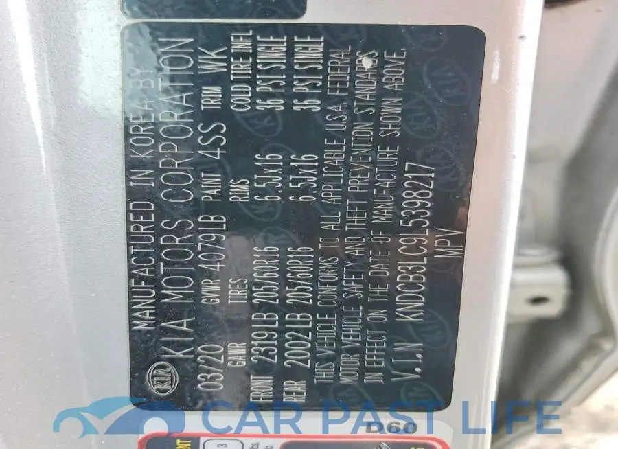 KNDCB3LC9L5398217# 12
