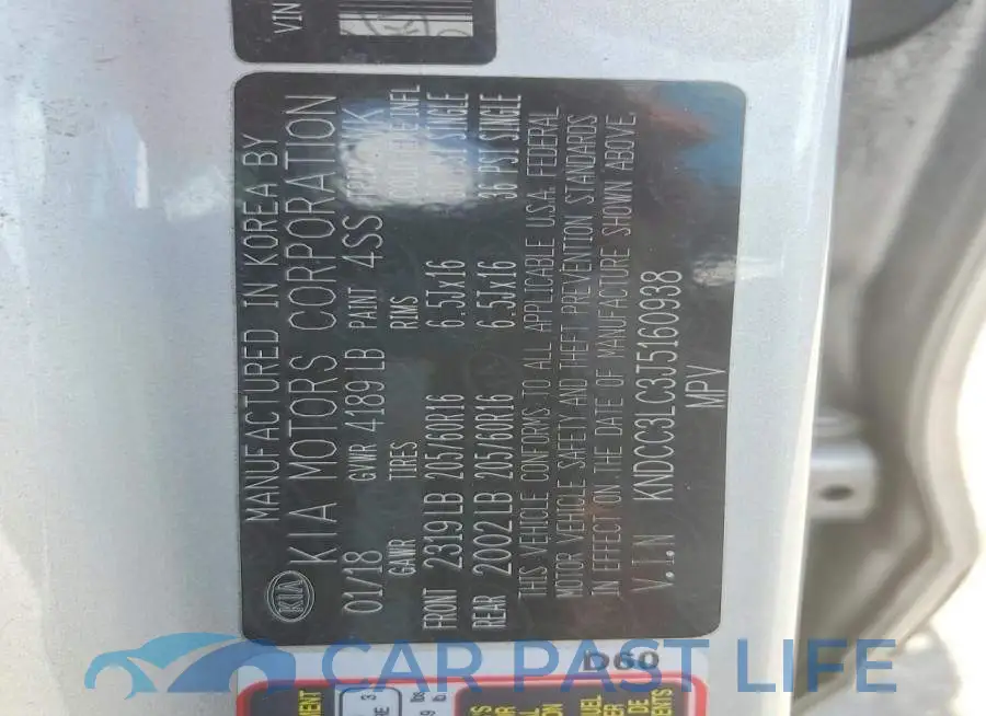 KNDCC3LC3J5160938# 13