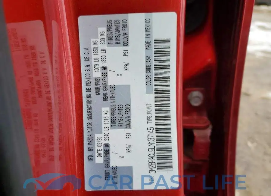 3MZBPACL9LM137145# 12