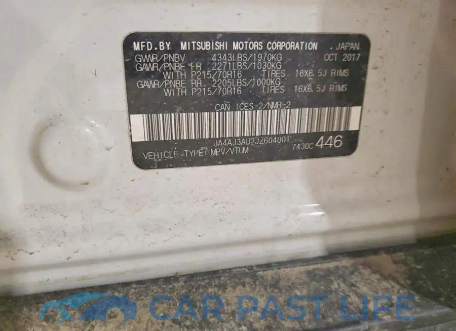 JA4AJ3AU2JZ604001# 14
