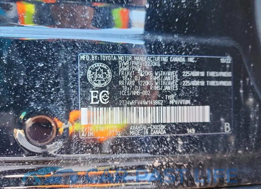 2T34WRFV4NW149862# 14