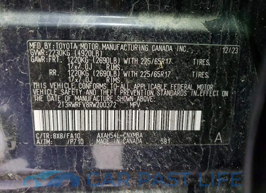 2T3RWRFV8RW200372# 13