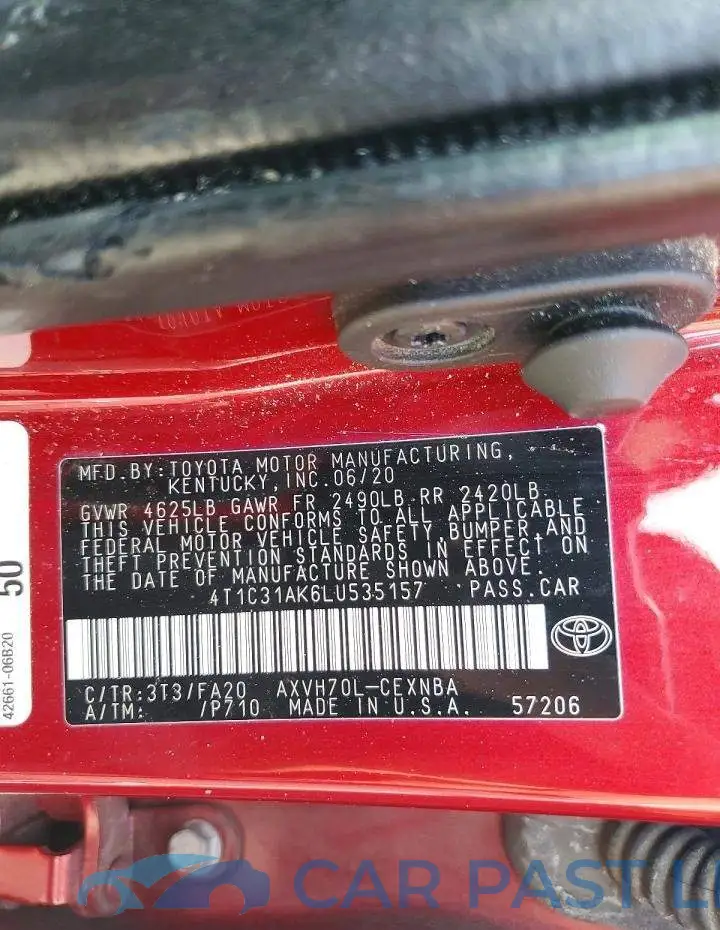 4T1C31AK6LU535157# 12