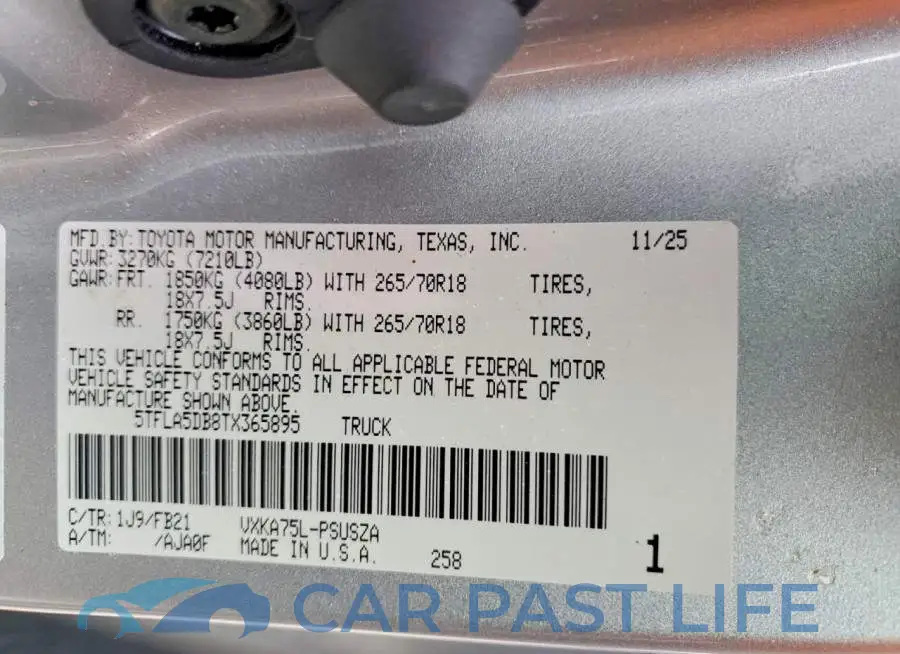 5TFLA5DB8TX365895# 12
