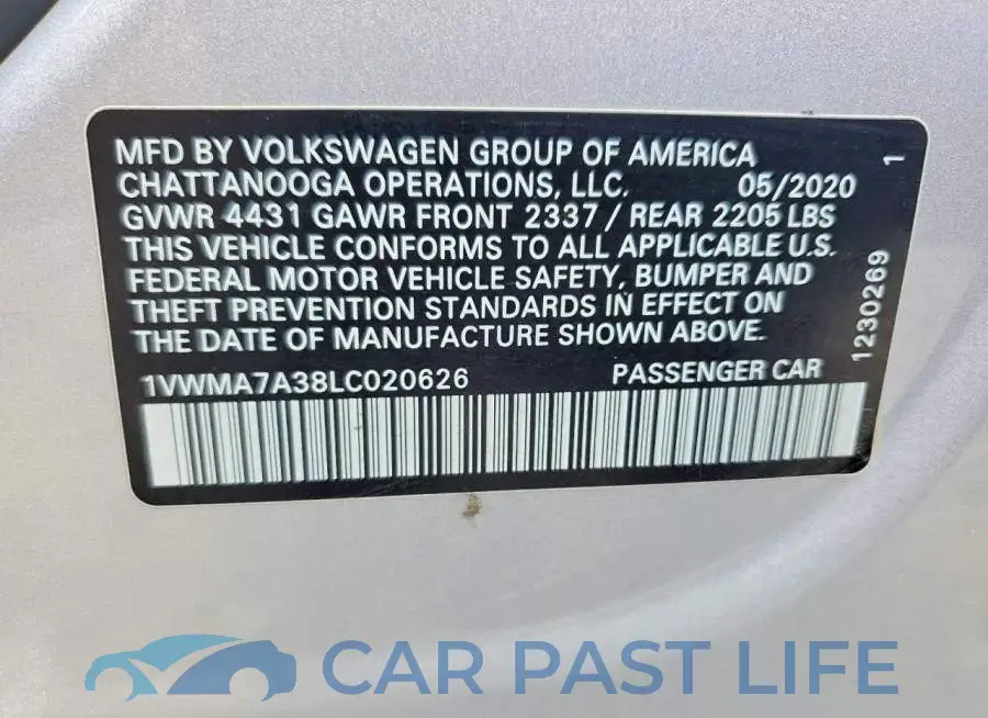 1VWMA7A38LC020626# 12