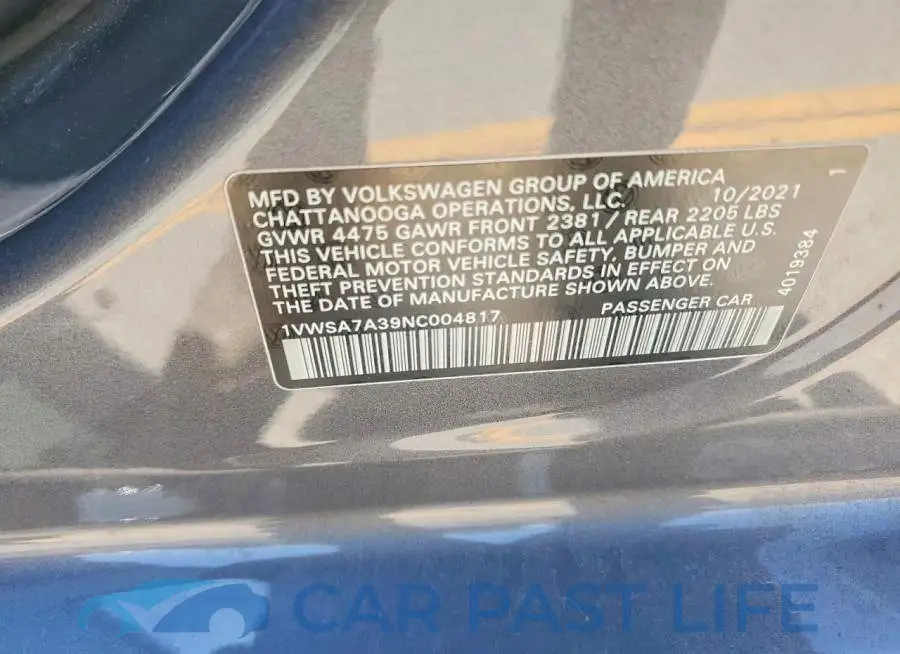 1VWSA7A39NC004817# 12