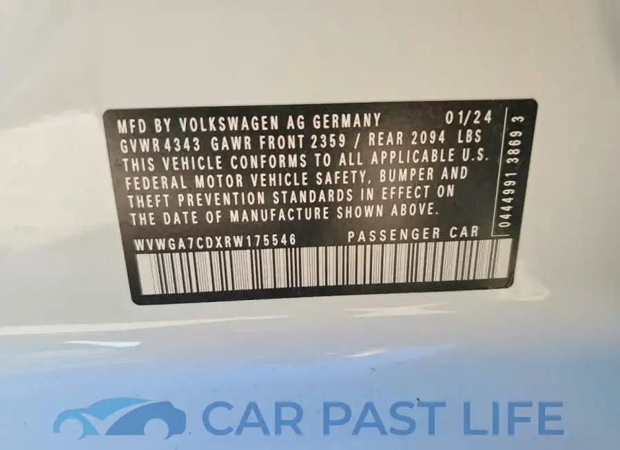 WVWGA7CDXRW175546# 12