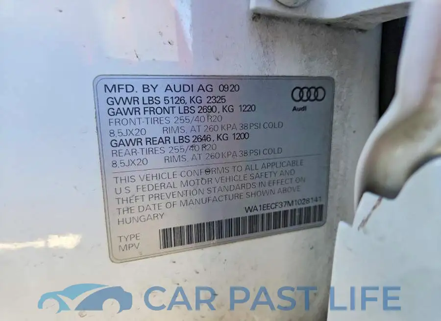 WA1EECF37M1028141# 13