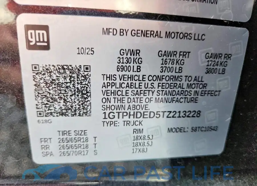 1GTPHDED5TZ213228# 12