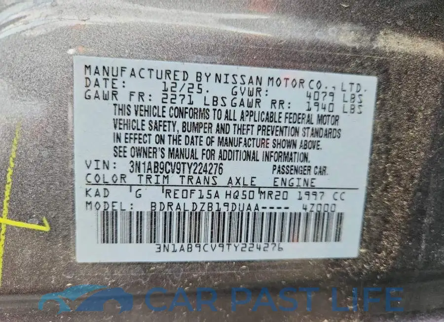 3N1AB9CV9TY224276# 12