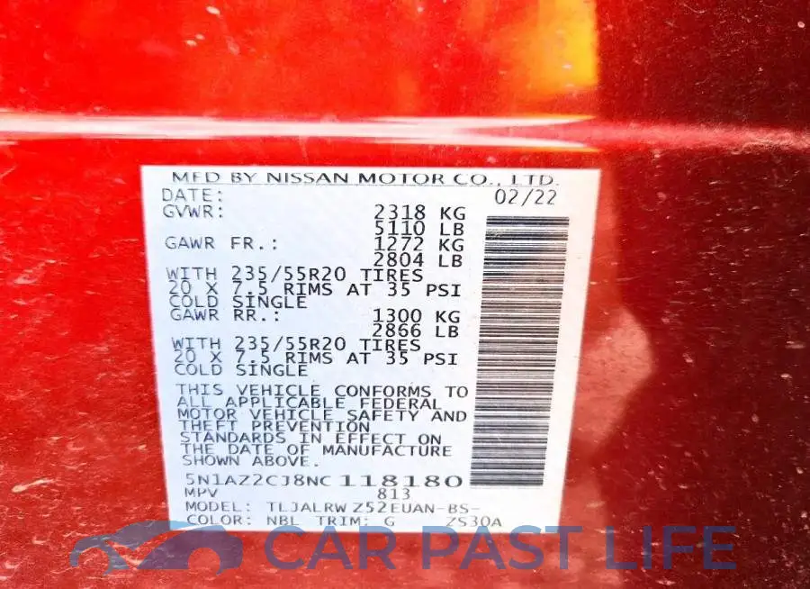 5N1AZ2CJ8NC118180# 13