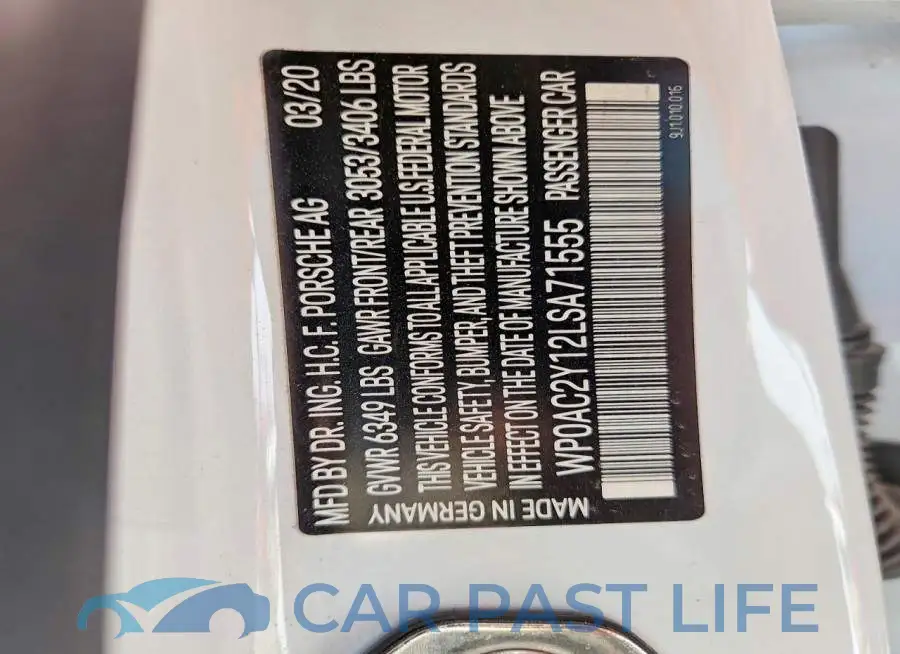 WP0AC2Y12LSA71555# 12
