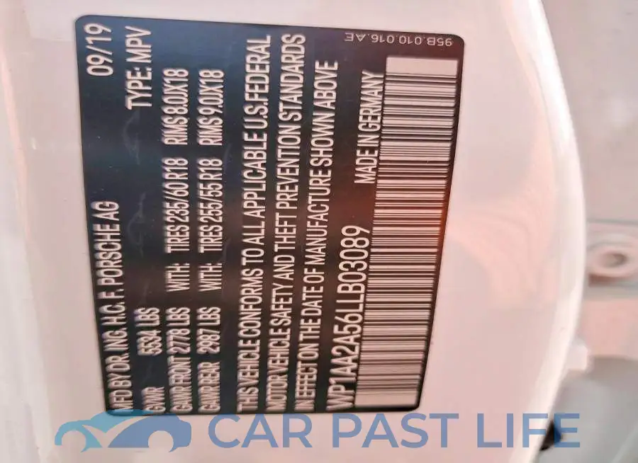 WP1AA2A56LLB03089# 13