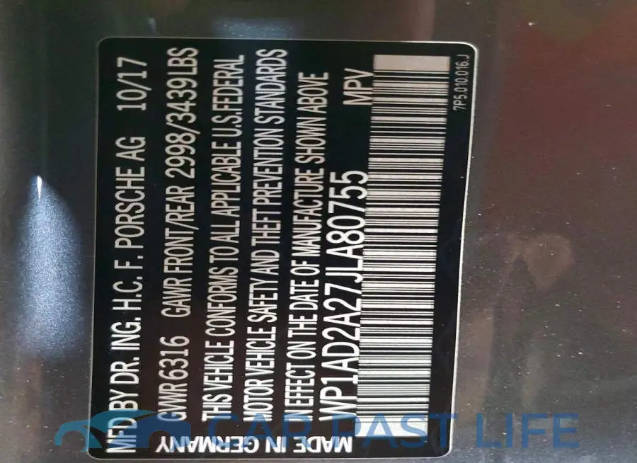 WP1AD2A27JLA80755# 14