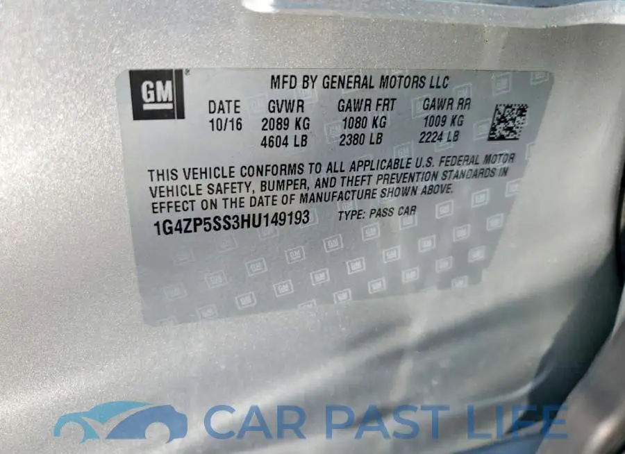 1G4ZP5SS3HU149193# 12
