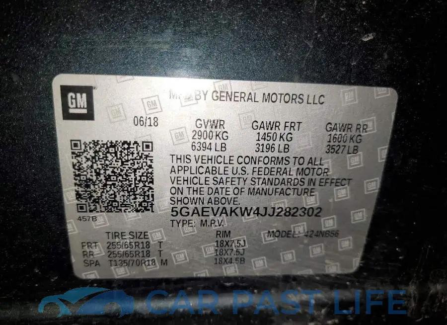 5GAEVAKW4JJ282302# 13