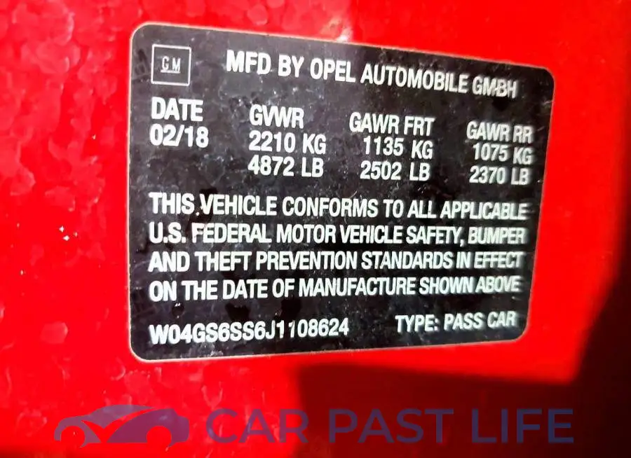 W04GS6SS6J1108624# 12