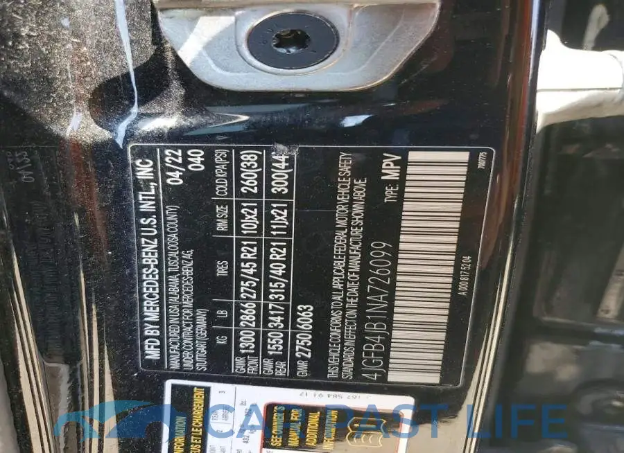 4JGFB4JB1NA726099# 13