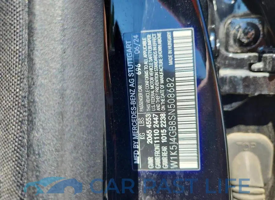 W1K5J4GB8SN508682# 12