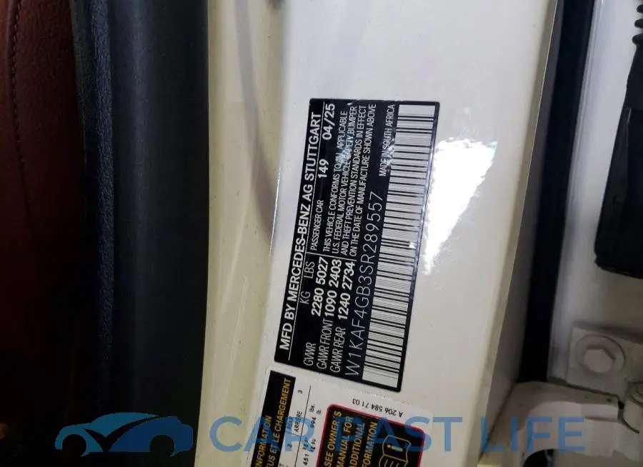 W1KAF4GB3SR289557# 13