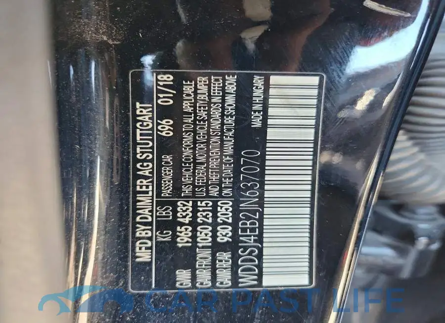 WDDSJ4EB2JN637070# 12