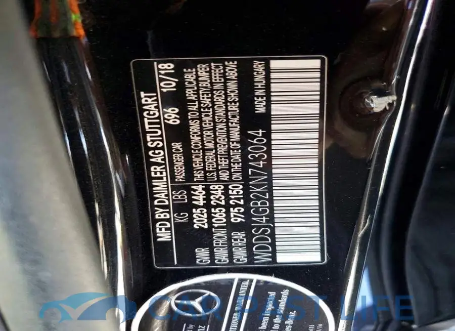 WDDSJ4GB2KN743064# 12
