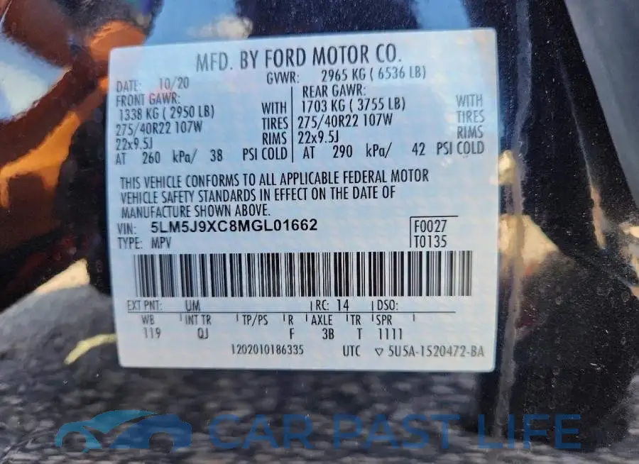 5LM5J9XC8MGL01662# 13