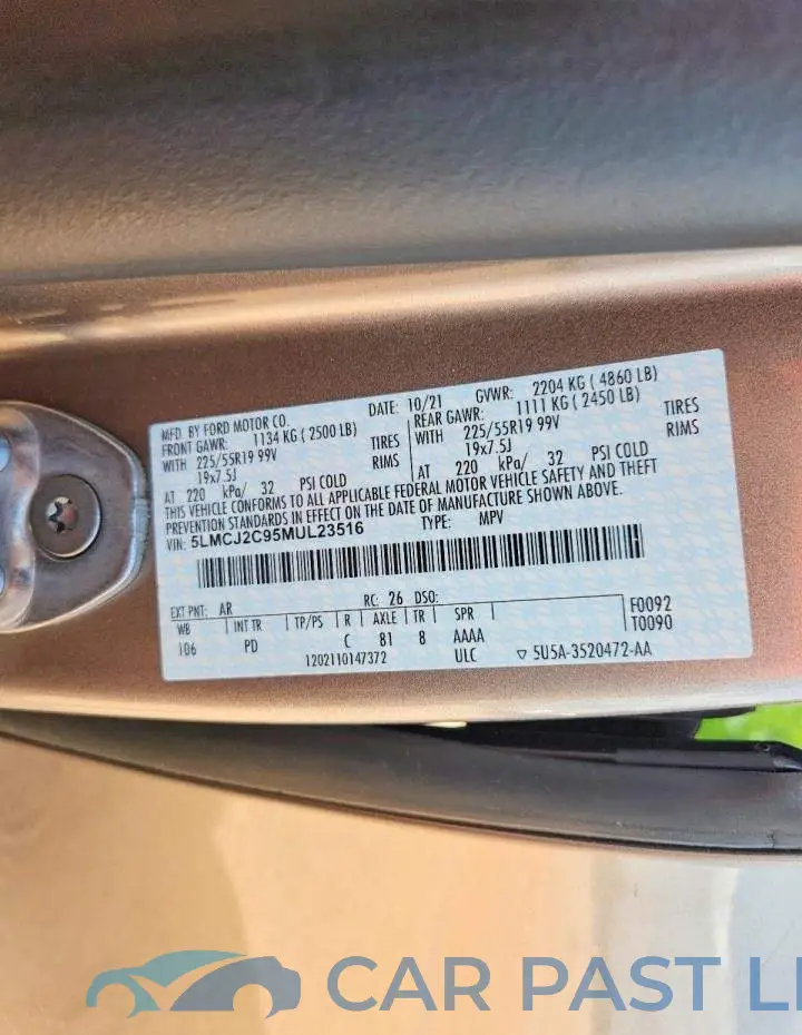 5LMCJ2C95MUL23516# 13