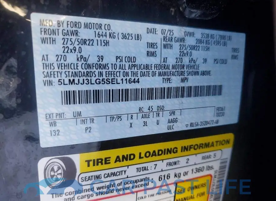 5LMJJ3LG5SEL11644# 13
