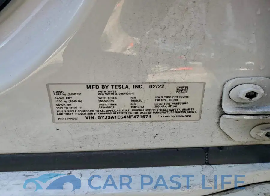 5YJSA1E54NF471674# 12