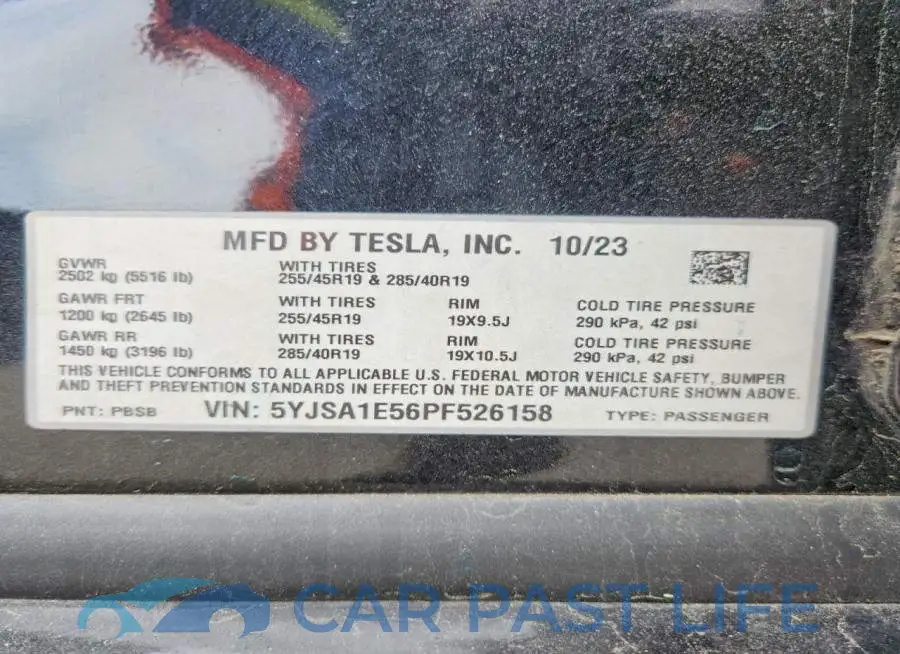 5YJSA1E56PF526158# 13