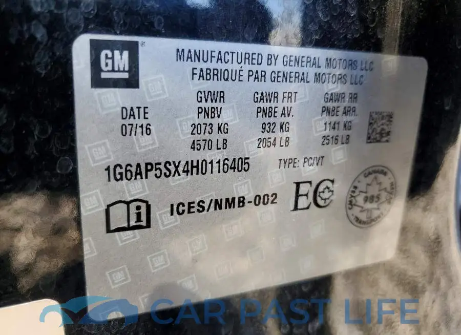 1G6AP5SX4H0116405# 13