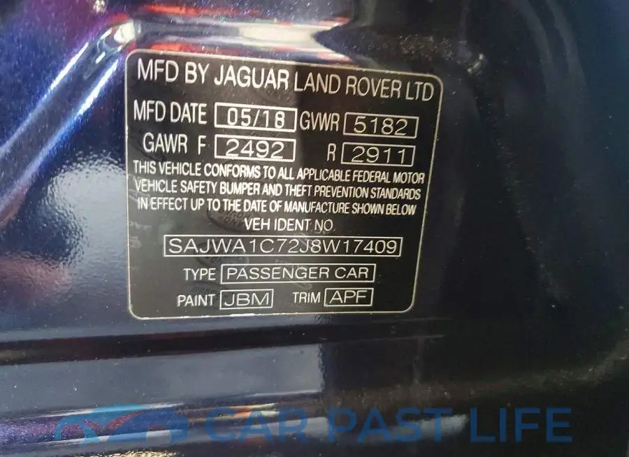 SAJWA1C72J8W17409# 13