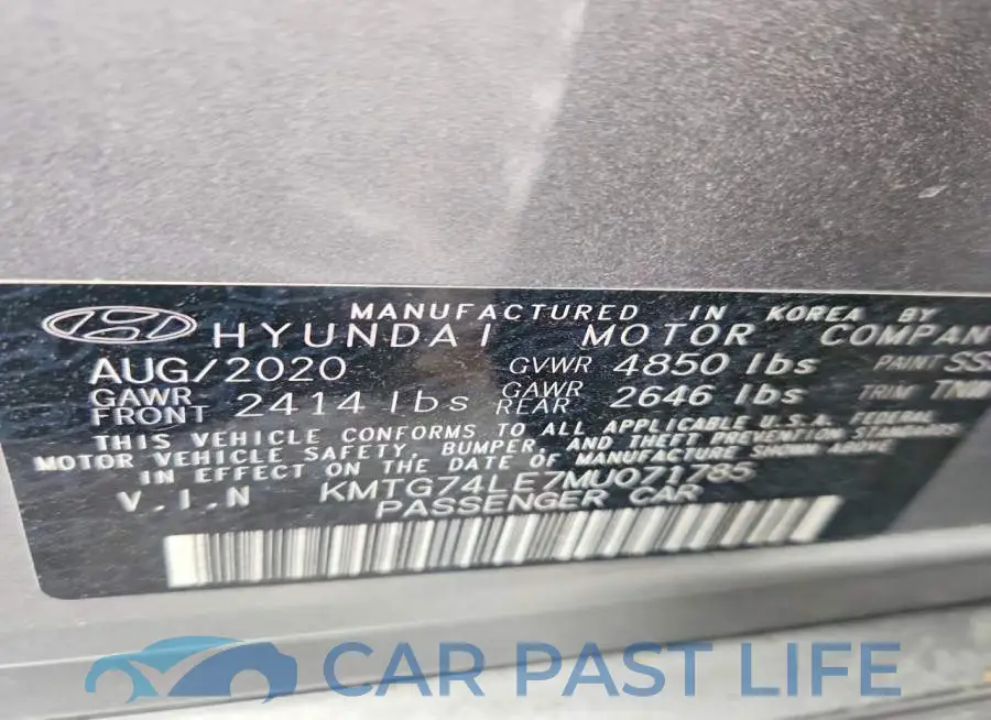 KMTG74LE7MU071785# 12