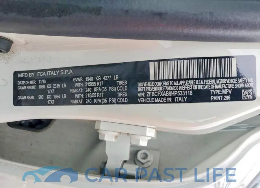 ZFBCFXAB9HP533118# 12