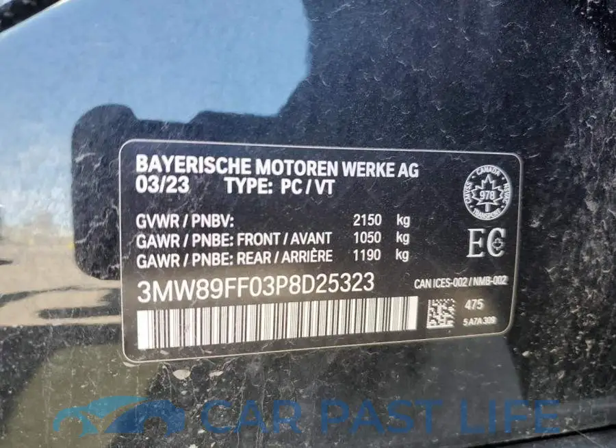 3MW89FF03P8D25323# 13