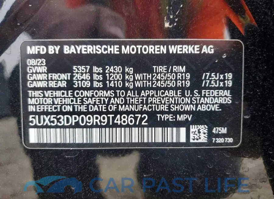 5UX53DP09R9T48672# 13