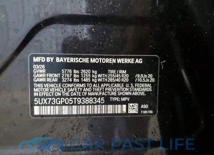 5UX73GP05T9388345# 12